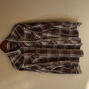 BKE XL Brown Plaid Men's Shirt